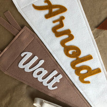 Load image into Gallery viewer, Small Custom Pennant - Cursive Font