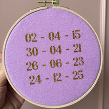 Load image into Gallery viewer, Special Dates Hoop
