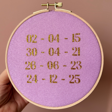 Load image into Gallery viewer, Special Dates Hoop
