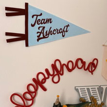 Load image into Gallery viewer, Vintage 'Team' Pennant Flag
