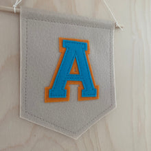 Load image into Gallery viewer, Mini Varsity Initial Banner
